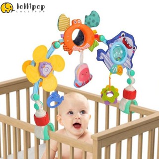 Lollipo1 ของเล่นโมบายกระดิ่งพลาสติก แบบแขวน รูปการ์ตูนดนตรี สําหรับแขวนรถเข็นเด็ก