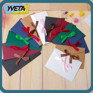 Yveta ซองจดหมายเชิญ กระดาษไข่มุก หลากสี DIY วันวาเลนไทน์ 10 ชิ้น