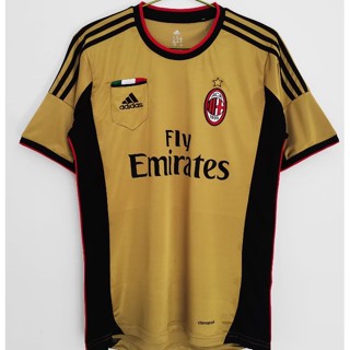 2013-14ac Milan Two Guest เสื้อเชิ้ต สไตล์วินเทจ คุณภาพสูง AAA+