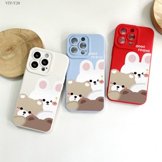 VIVO Y20 Y20i Y20S G Y12S Y12A Y17 Y15 Y12 Y16 Y19 Y91 Y95 Y91C Y1S 2021 เคสวีโว่ สำหรับ Rabbit Flower เคส เคสโทรศัพท์