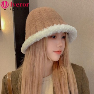 Lveror หมวกบักเก็ต ให้ความอบอุ่น กันลม สีพื้น เข้ากับทุกการแต่งกาย แฟชั่นฤดูใบไม้ร่วง และฤดูหนาว สําหรับผู้หญิง