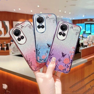 เคส Oppo Reno10 pro 5G เคส OPPO Reno 8t 5G เคส ผู้หญิง สไตล์ ชุบ กันกระแทก เคสโทรศัพท์ ป้องกันกล้องที่แม่นยํา