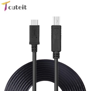 Tcuteit สายเคเบิล USB C เป็น USB 2.0 Type B สําหรับเครื่องพิมพ์ MacBook Pro Type C