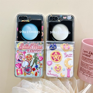 เคสโทรศัพท์มือถือ กันกระแทก ลายการ์ตูนเซเลอร์มูน สําหรับ Samsung Z Flip5 5G Z Flip4 3