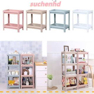 Suchenhd ชั้นวางของ แบบกลวง 2 ชั้น ถอดออกได้ สําหรับวางหนังสือ ขนมขบเคี้ยว ห้องครัว ห้องน้ํา