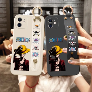 เคสโทรศัพท์มือถือ ซิลิโคน กันกระแทก ลายอนิเมะลูฟี่ พร้อมสายรัดข้อมือ สําหรับ OPPO A5 A3S A5S A7 A12 A12S A12E A59 A59S F1S Realme C1