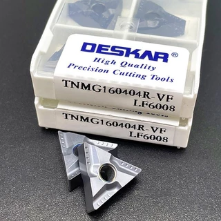 10 ชิ ้ นคุณภาพสูง DESKAR 100 % Original TNMG160404 Tnmg160408 Lr VF LF6008 คาร ์ ไบด ์ แทรกเครื ่ องมือหมุนภายนอก TNMG 160404 160408 เครื ่ องมือเครื ่ องกลึง CNC สําหรับเหล ็ กและสแตนเลส