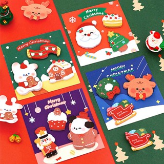 2023 Merry Chrismas snowman sock Santa Claus Deer Sticky Stationery Notepad Posted it Office bookmark Sticky notes kawaii design Sticker in notebook Memo pad kids gift