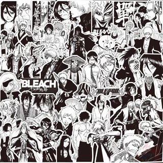 72Pcs/Set ❉ Bleach . Classical Black & White Series 01 Stickers ❉ Fashion DIY Decals Doodle Stickers