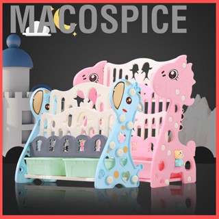 Macospice Kids Book Rack Cartoon Shaped Plastic Organizer Display Storage Stand for Home School