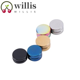 Willis เครื่องประดับต่างหูทรงกลมแฟชั่นสไตล์พังก์ 1 ชิ้นสําหรับผู้ชายและผู้หญิง