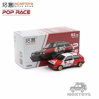 Xcartoys x Pop Race โมเดลรถแข่งกอล์ฟ GTI RedWhite 1:64