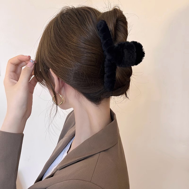 กิ๊บติดผม แบบนิ่ม ขนาดใหญ่ เครื่องประดับ แฟชั่นฤดูหนาว สไตล์เกาหลี - รูปที่ 3