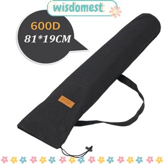 Wisdomest กระเป๋าใส่คันเบ็ดตกปลา ผ้าออกซ์ฟอร์ด แบบหนา อเนกประสงค์ สีดํา