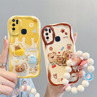 เคส Vivo Y50 เคส Vivo Y30 Y30i 4G Y50 เคสโทรศัพท์มือถือ tpu แบบใส ลายการ์ตูนหมี ขนมปัง สําหรับ BBGZ