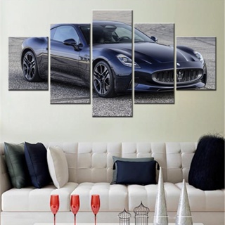 โปสเตอร์ภาพวาดผ้าใบ รูปรถยนต์ GranTurismo Folgore 5 ชิ้น สําหรับตกแต่งผนัง