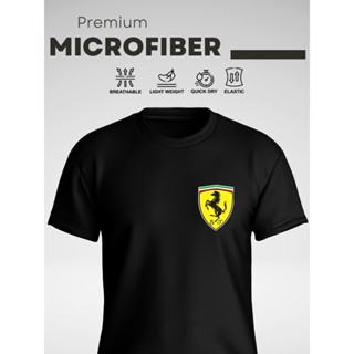 เสื้อยืดคอกลม แขนสั้น ผ้าฝ้าย 100% พิมพ์ลายรถยนต์ Ferrari พลัสไซซ์ สําหรับผู้ชาย