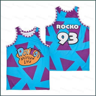 Sy3 No.93 เสื้อกีฬาบาสเก็ตบอล ลาย Rockos Modern Life Jersey พลัสไซซ์ สําหรับผู้ชาย และผู้หญิง YS3