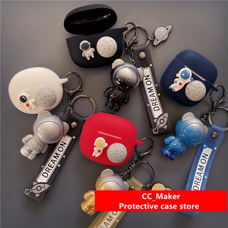 For EDIFIER TWS1 Pro2 Case Creative Space Astronaut Keychain Pendant EDIFIER W220T Silicone Soft Case EDIFIER NeoBuds Pro2 / NB2 Pro Shockproof Case NeoBuds Pro Cover