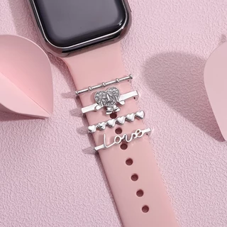 สายนาฬิกาข้อมือ ซิลิโคน จี้รูปหัวใจ หมีน่ารัก เครื่องประดับ Iwatch