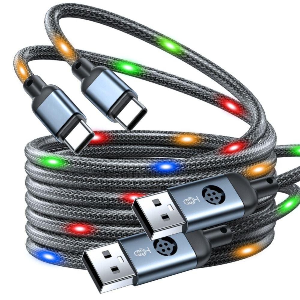 Yolo สายเคเบิล USB Type C LED Type C ควบคุมด้วยเสียง 1.2 ม. ควบคุมด้วย ...