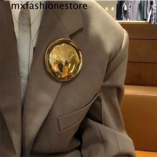 Mxfashione เข็มกลัด ทรงกลม เรขาคณิต เครื่องประดับ เครื่องประดับ ขนาดใหญ่ เข็มกลัดไม่สม่ําเสมอ อารมณ์หรูหรา สไตล์เกาหลี ชนกลุ่มน้อย ออกแบบของขวัญ