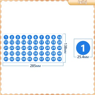 [Lslhj] สติกเกอร์ฉลากตัวเลข 1 ถึง 50 สําหรับตกแต่งสมุดภาพ งานกีฬา 10 แผ่น