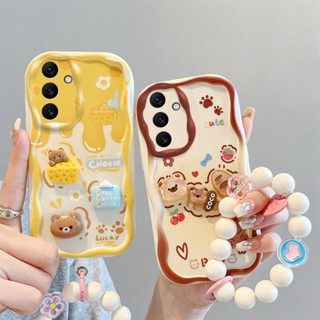 เคสโทรศัพท์มือถือ ลายตุ๊กตา 3D สีครีม สําหรับ samsung a24 samsung a34 samsung a54