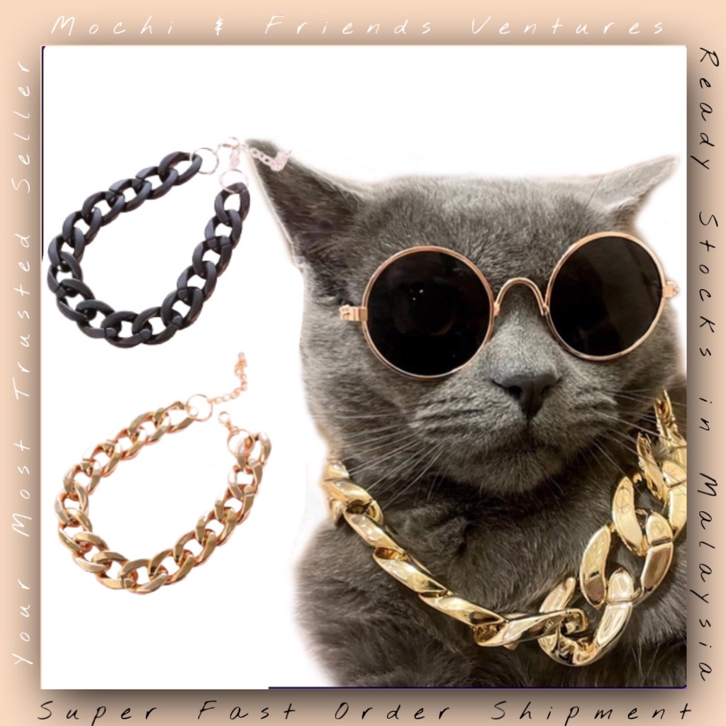 MNF Pet Gold Chain Swag Pets Neck Accessories สร้อยคอสัตว์เลี้ยง 宠物金项链