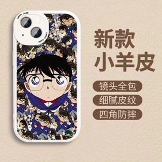 เคสโทรศัพท์มือถือหนังแกะ ซิลิโคนนิ่ม กันกระแทก ลายการ์ตูนยอดนักสืบโคนัน สําหรับ vivo Y53 52 47 33 32 31 30 20 Y10 7 5S 19 3 U3 S15 12 10 9E 7T 6 1 เคสป้องกัน สําหรับ pro