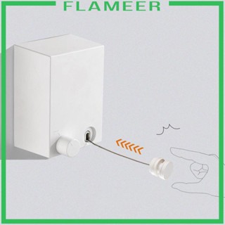 [Flameer] ราวตากผ้า ยืดหดได้ ประหยัดพื้นที่ พร้อมหัวเข็มขัด ป้องกันรูปร่าง ทนทาน สําหรับห้องอาบน้ํา ระเบียง