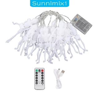 [Sunnimix1] สายไฟหิ่งห้อย Led 20 ดวง 10 ฟุต ชาร์จ USB ใช้แบตเตอรี่ สําหรับตกแต่งสวน เตาผิง หน้าต่าง บรรยากาศฮาโลวีน