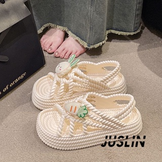 JUSLIN   รองเท้าแตะผู้หญิง ส้นแบน ใส่สบาย สไตล์เกาหลี รองเท้าแฟชั่น 2023 ใหม่  Trendy ทันสมัย คุณภาพสูง สบาย B98G0JD 37Z230910