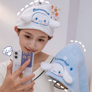 SANRIO หมวกผ้าขนหนู ผ้าโพกหัว ไมโครไฟเบอร์ แบบแห้งเร็ว ลายเมโลดี้ สําหรับอาบน้ํา