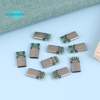 Utzn&gt; อะแดปเตอร์ซ็อกเก็ตเชื่อมต่อ USB 3.1 Type-C ตัวผู้ และตัวเมีย 24 Pins รองรับบอร์ด PCB 10 ชิ้น