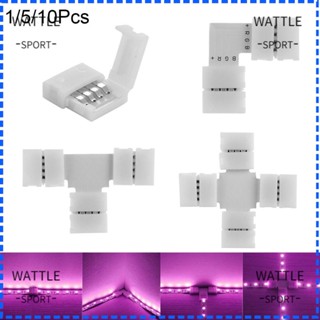 Wattle ตัวเชื่อมต่อแถบไฟ LED 10 มม. สําหรับคัปเปลอร์มุม 3528 5050 1 5 10 ชิ้น