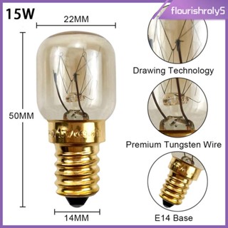 [Flourishroly5] หลอดไฟทังสเตน 300 องศา สีขาวอบอุ่น ทนทาน 2 ชิ้น°C หลอดไฟทนความร้อน สําหรับเตาอบ ไมโครเวฟ ตู้เย็น