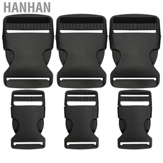 Hanhan 6 Pcs Backpack Buckle 3 Large Small Black Safety Side Release