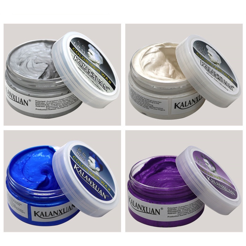 ♕ KALANXUAN แว็กซ์จัดแต่งทรงผม ไม่ทำลายสีผม ความงามและสุขภาพ แว็กซ์แต่งผม 9 สี ผลิตภัณฑ์ทำสีผม แว็กซ์แต่งผม แว็กซ์เปลี่ยนสีผมชั่วคราว การดูแล/จัดแต่งทรงผม ผมขาว เฟอร์นิเจอร์