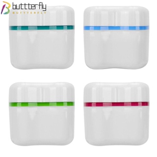 Buttterfly กล่องพลาสติกเก็บฟันปลอม แบบพกพา หลายสี