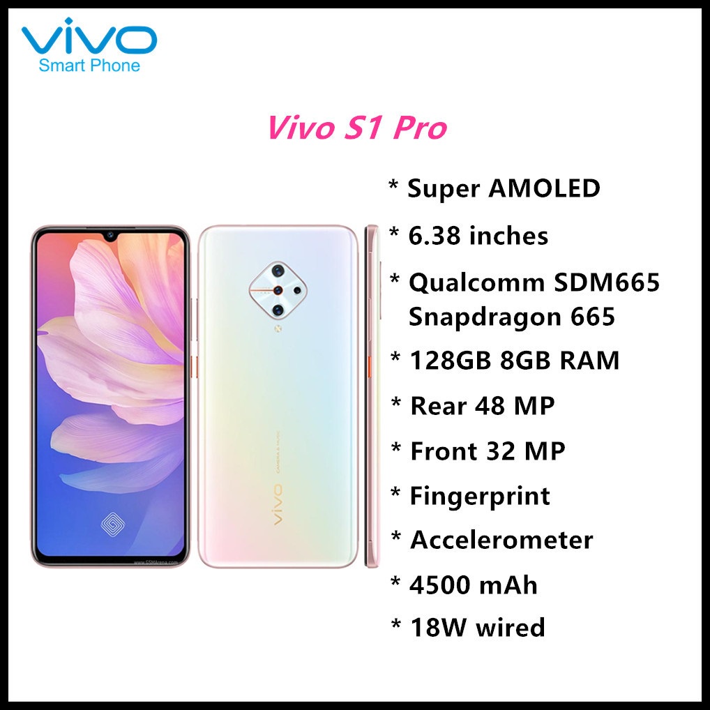 สมาร์ทโฟน Vivo S1 Pro - (แรม 8GB + รอม 128GB) 6.38 นิ้ว กล้อง 48MP Quad 4G LTE
