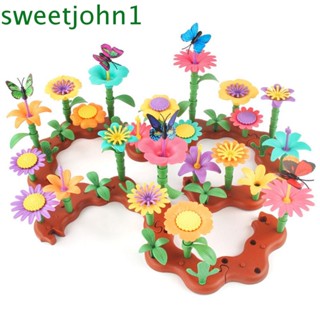 Sweetjohn ของเล่นตัวต่อ รูปดอกไม้ เสริมการเรียนรู้ สําหรับเด็ก 3-7 ปี