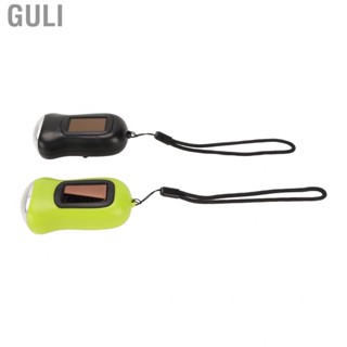 Guli 2pcs Hand Crank Flashlight 6-8H Solar Powered Lightweight Compact