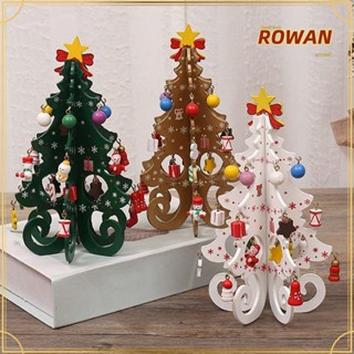 Rowans จี้ไม้แฮนด์เมด DIY สําหรับตกแต่งต้นคริสต์มาส