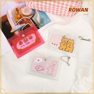 Rowans ซองใส่บัตรเครดิต PVC ลายกลิตเตอร์น่ารัก แบบพกพา