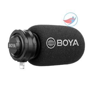 Boya BY-DM200 ไมโครโฟนคอนเดนเซอร์สเตอริโอดิจิทัล ได้รับการรับรอง MFI เสียงยอดเยี่ยม แบบเปลี่ยน สําหรับอุปกรณ์บันทึก iOS iPhone iPad iPod Touch