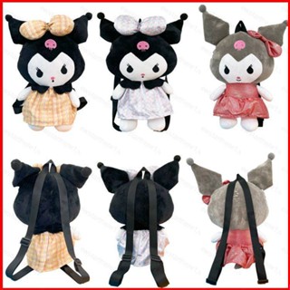 Ere1 Sanrio Kuromi กระเป๋าเป้สะพายหลัง กระเป๋านักเรียน อเนกประสงค์ ขนาดใหญ่ ลายการ์ตูนตุ๊กตา สามมิติ สําหรับเด็กผู้หญิง