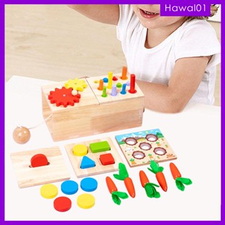 [Hawal] กล่องถาวรวัตถุ ของเล่นมอนเตสซอรี่ สําหรับเด็กก่อนวัยเรียน