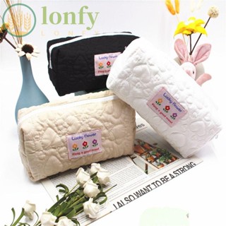 Lonfy กระเป๋าดินสอ ลายดอกไม้ สําหรับใส่เครื่องเขียน