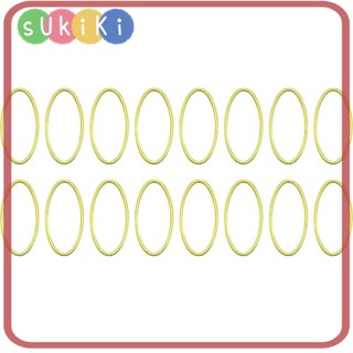 Sukiki แหวนเชื่อมลูกปัด ทองแดง ทรงวงรี อุปกรณ์เสริม สําหรับทําเครื่องประดับต่างหู